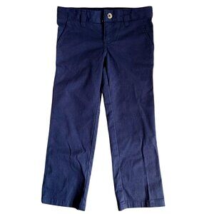 French Toast Kids School Uniform Straight Navy Pants Size 5 Cotton Blend